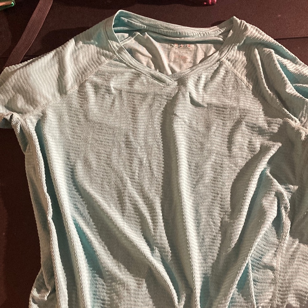 Light blue exercise tee